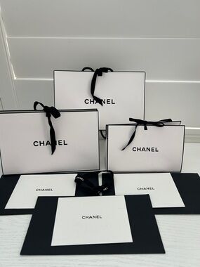 Set of3 Chanel Gift Boxes W/Cards